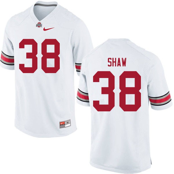 Ohio State Buckeyes #38 Bryson Shaw Men Stitched Jersey White